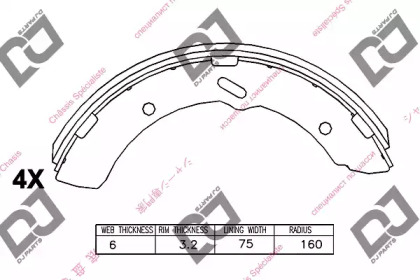 Комлект тормозных накладок DJ PARTS BS1013